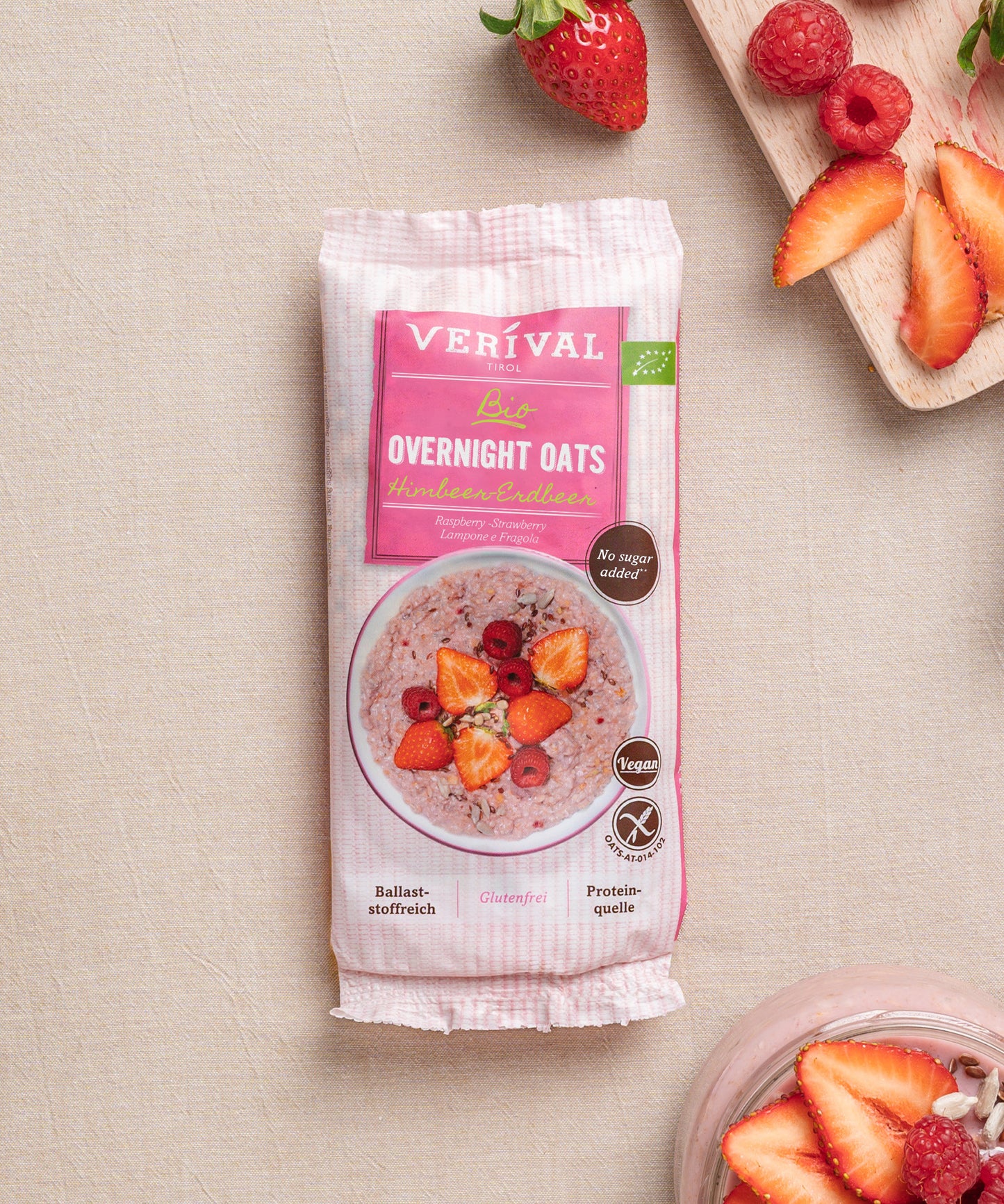 Bio Overnight Oats fraise-framboise